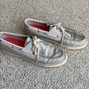 Sperry Silver Sparkle Shoes